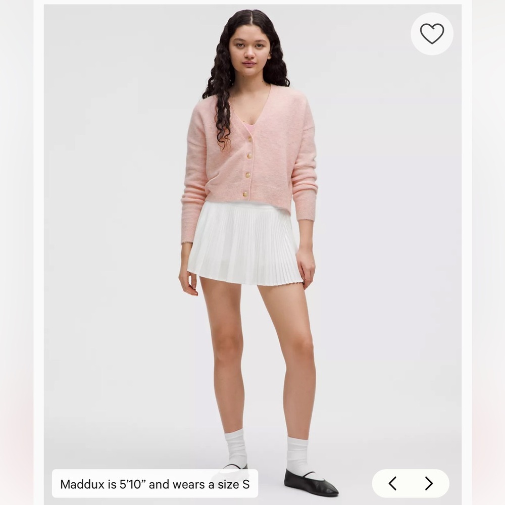 Lululemon Alpaca Wool-Blend Cardigan Sweater/ pink mist/ XS/ new